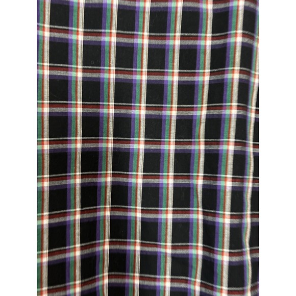 Wrangler Western Shirt Mens XLT Long Sleeve Pearl Snap Shirt Purple Plaid - Picture 8 of 11